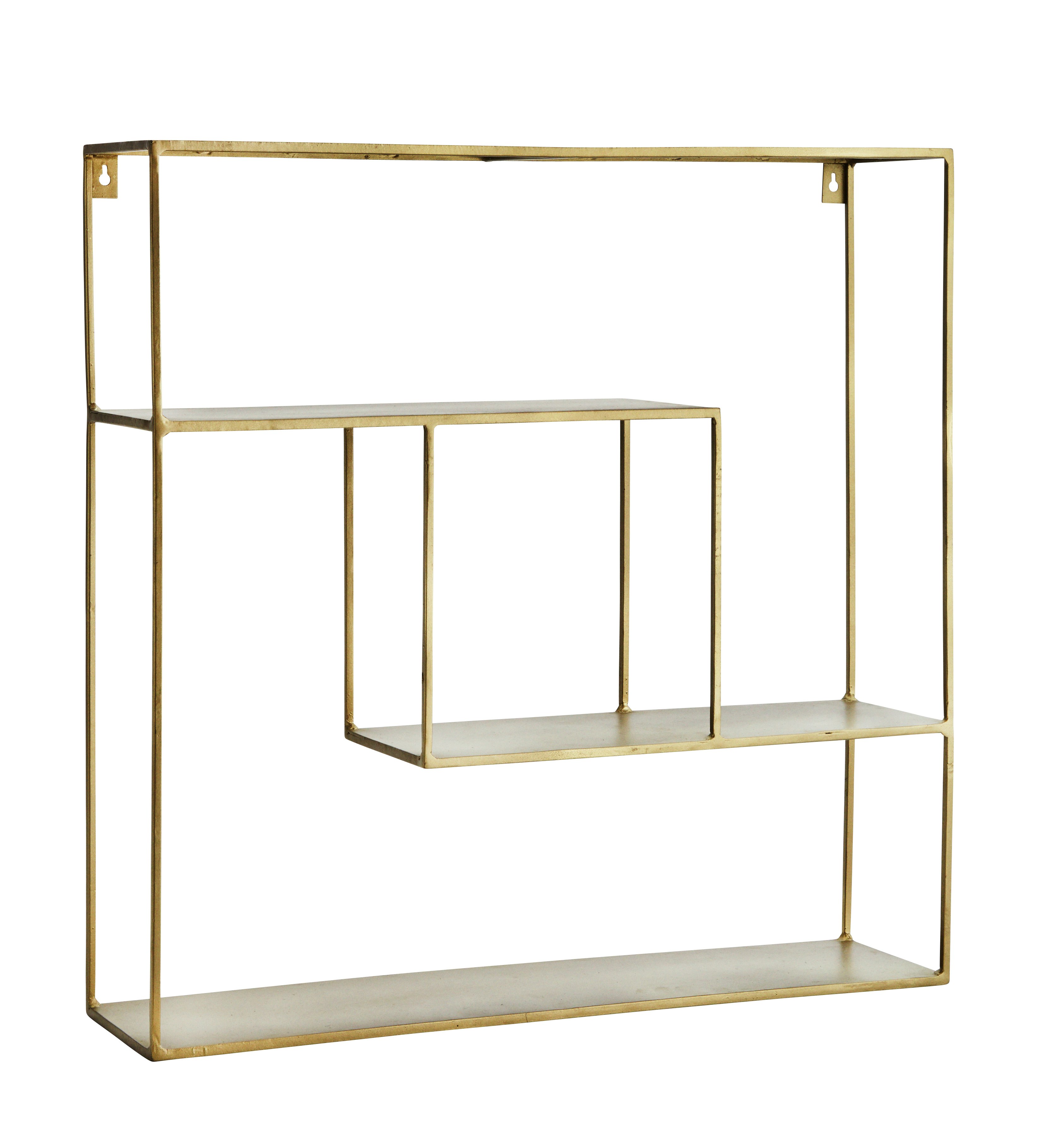 Brass Quadratic Etagere Shelf by Madam Stoltz