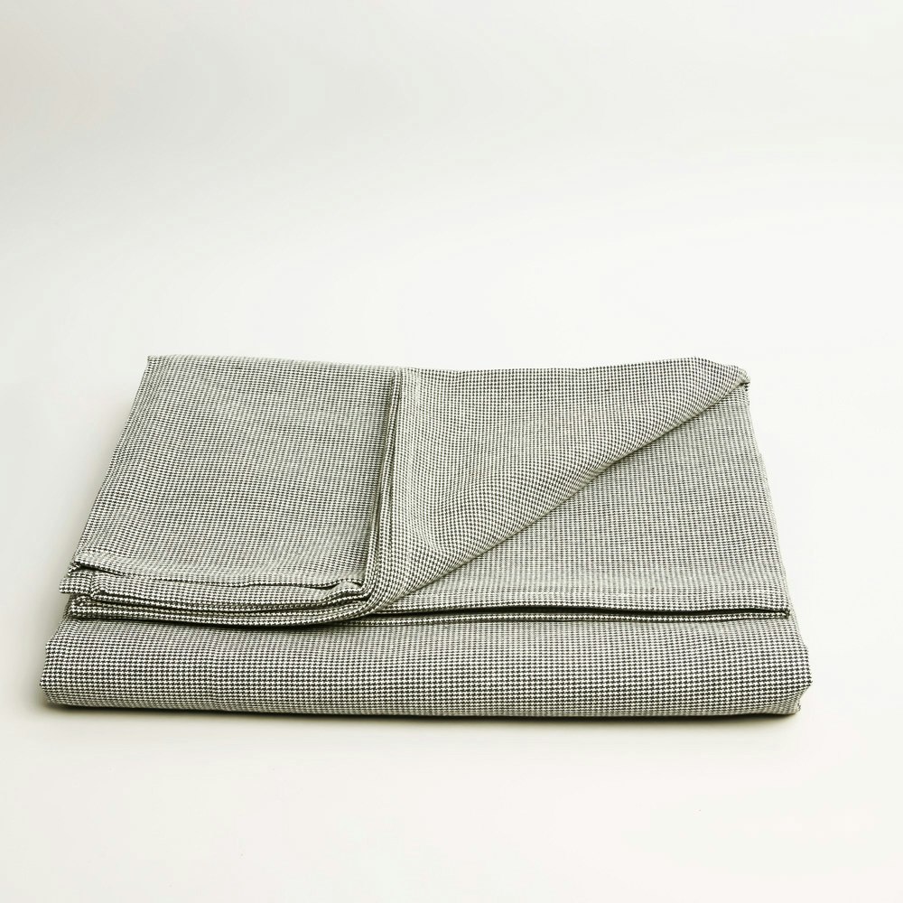 Raven Black Houndstooth Chambray Tablecloth by Raine And Humble