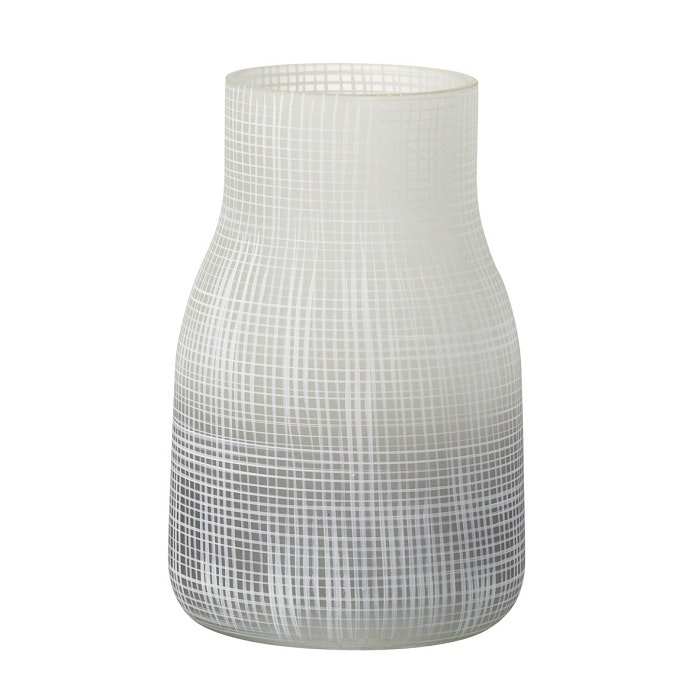 White Etch Candle Holder Or Vase by Parlane