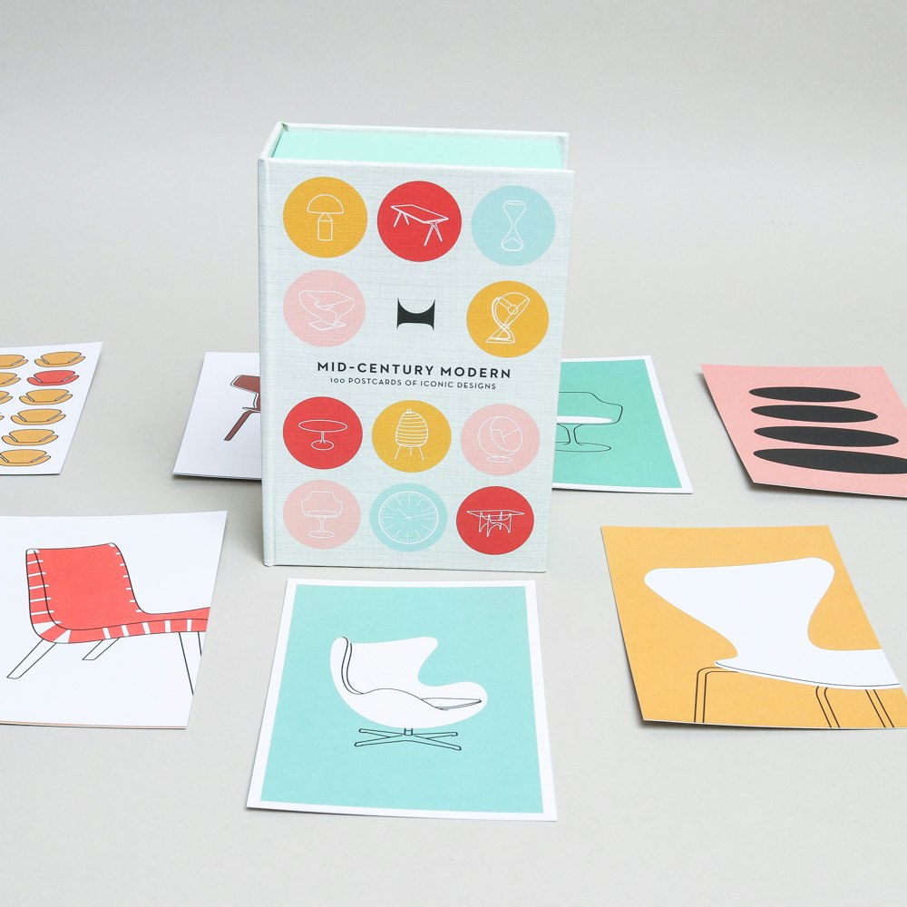 Mid Century Iconic Design Postcards by