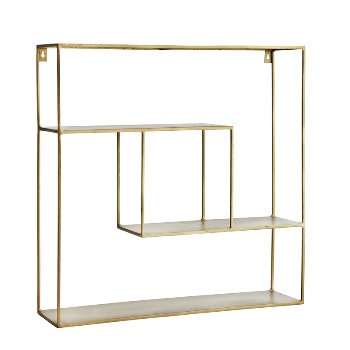 Gold Square In Square Shelving Unit by