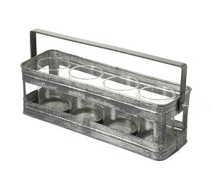 Zinc Tray With 4 Tealight Holders by Parlane