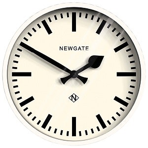 Linen White Luggage Clock by