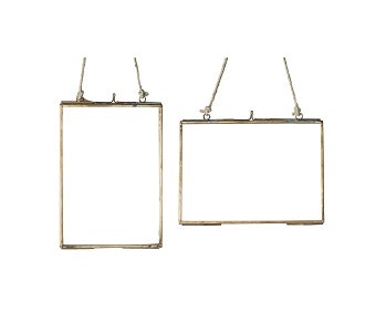 Medium Copper Double Sided Glass Frame by