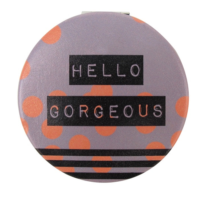 Hello Gorgeous Compact Mirror by Disaster Designs