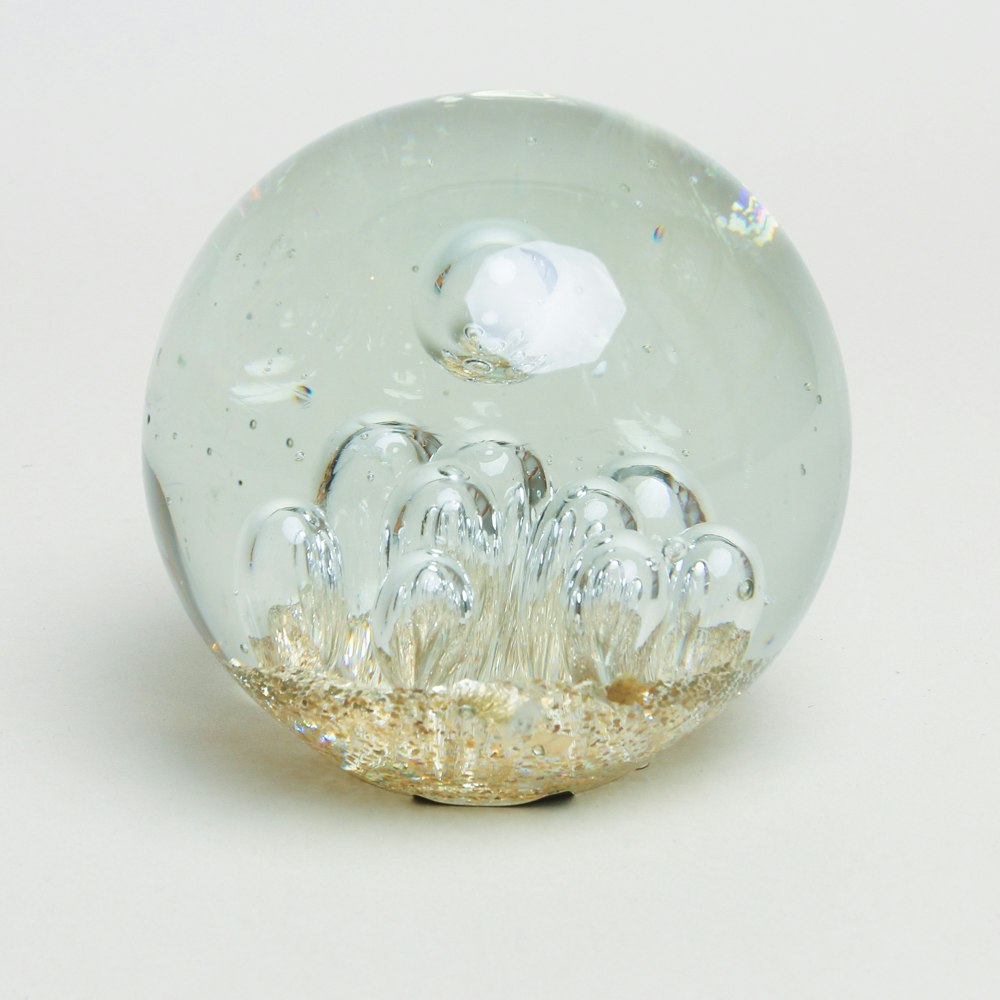 Heavy Mid Century Style Gold Paperweight by