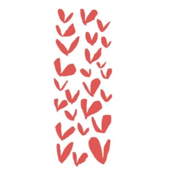 Coral Jour de Couer Wall Stickers by Poetic Wall