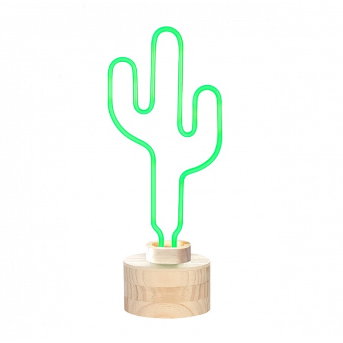 Neon Green Cactus Light by Gingersnap