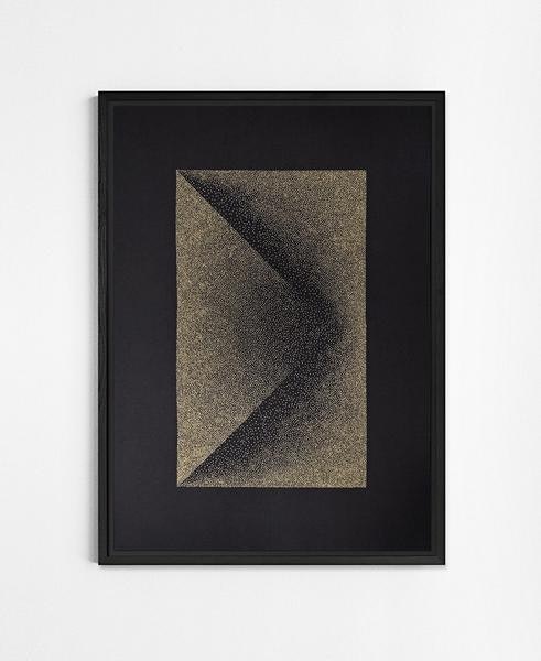 Black Sun Peak Gold 50 Cm X 70 Cm by Kristina Krogh