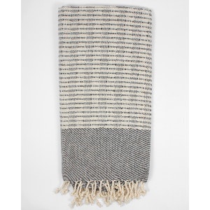 Grey Cotton Hammam Towel by Handmade Turkish