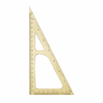 Triangular Ruler 19.5 Cm Brass by House Doctor