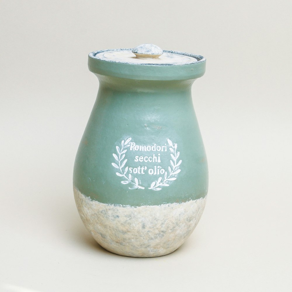 Green Stoneware Jar by Parlane