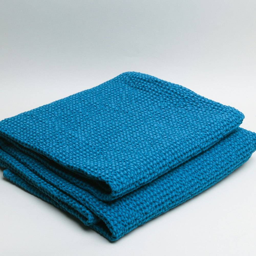 Maia Peacock Waffle Throw by Vivaraise