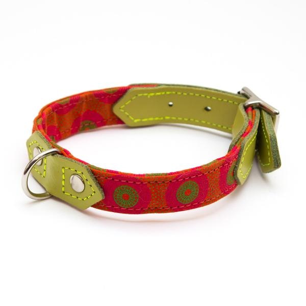 Shweshswe Kiwi Dog Collar by Hiro + Wolf