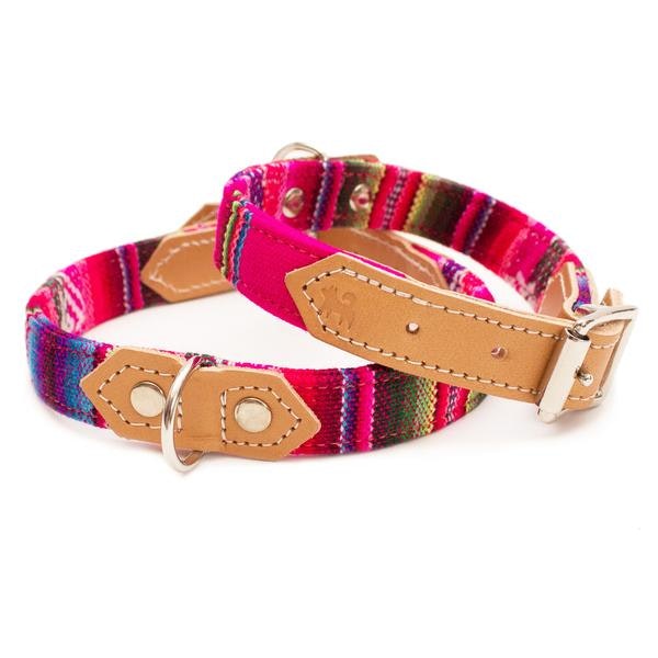 Large Inca Pink Dog Collar by Hiro + Wolf
