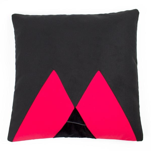 Red Symmetrical Mountain Cashmere Cushion Cover by Cushn Company