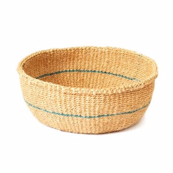 Horizon Shallow Woven Basket by From Afar