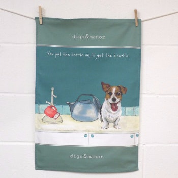 Kettle On Designer Tea Towels by The Little Dog