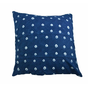 Indigo Tie Dye Cushion by Dassie Artisan