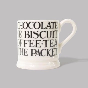 Black Toast All Over Half Pint Mug by Emma Bridgewater