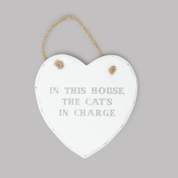 In This House Cat Heart Plaque by Sass & Belle