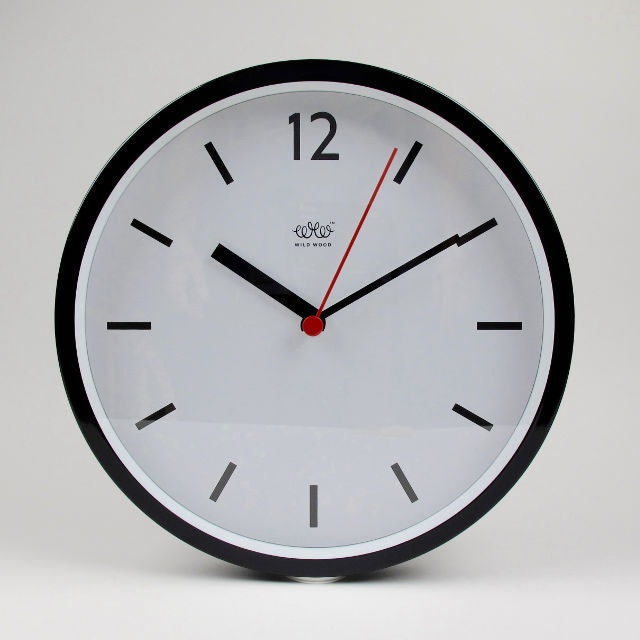 Jet Black Wall Clock by Wild & Wolf
