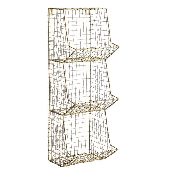 Trio Brass Wire Storage Unit by Madam Stoltz