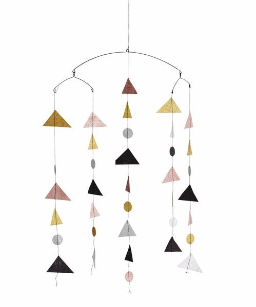 Glitter Triangles Hanging Mobile by Madam Stoltz