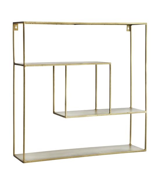 Square Brass Etagere Shelving by Madam Stoltz