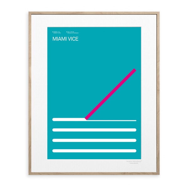Iconic Tv Series Prints Miami Vice by Distinctly Living