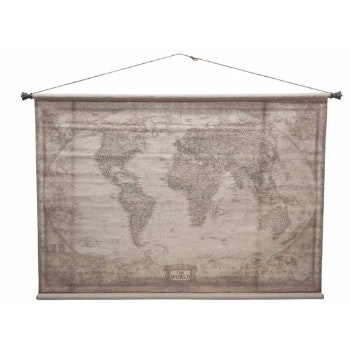 World Map Wall Hanging by CollardManson
