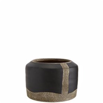 Black & Natural Flower Pot by CollardManson
