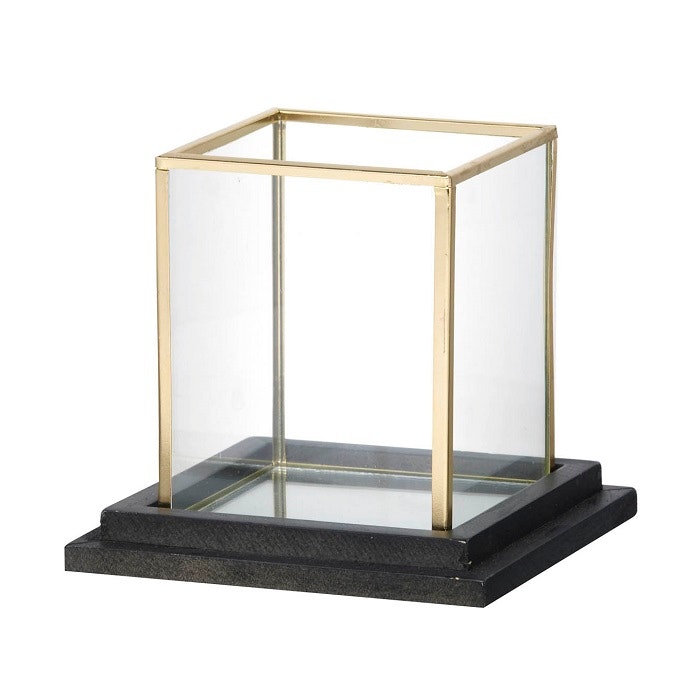 Glass Cube Candle Holder by Parlane