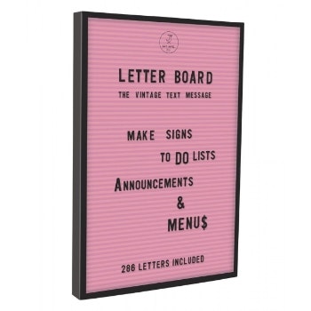 Pink Letter Board by Jay