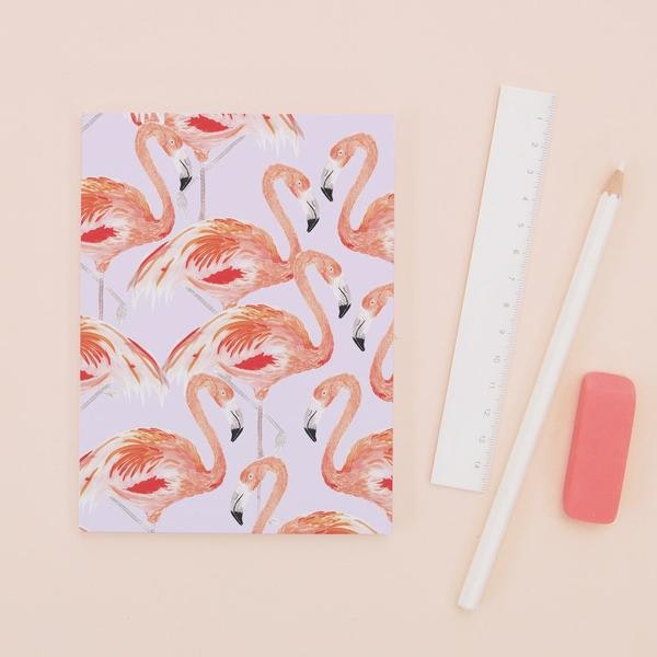 BLANK INSIDE Flamingo A 6 Notebook by Artisans & Adventurers
