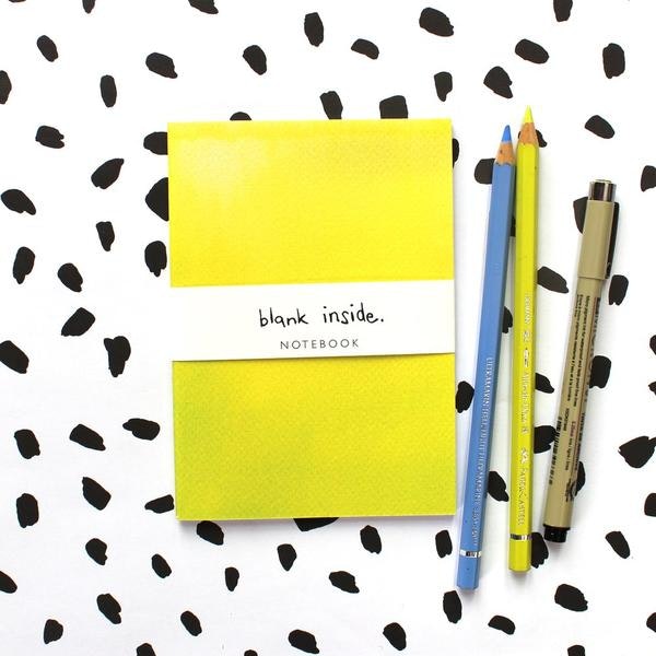 BLANK INSIDE Lime Ombre A 6 Notebook by Artisans & Adventurers
