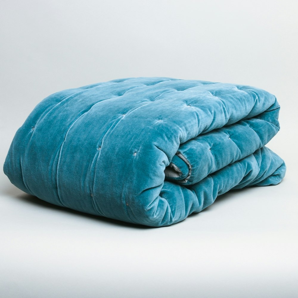 Vert De Gris Elise Cotton Velvet Quilt by Vivaraise