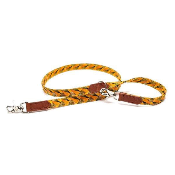Yellow Fireworks Cafe Dog Lead by Hiro + Wolf