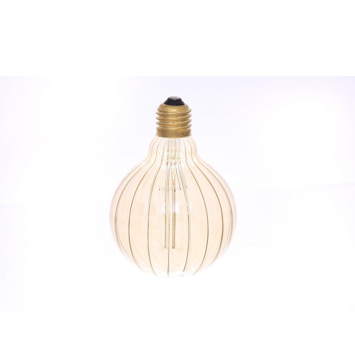 Groove Cut Amber Light Bulb by Temerity Jones