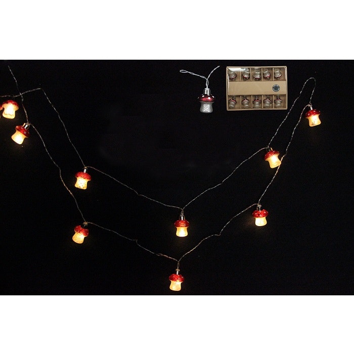 Glass Toadstool LED Lights by Gisela Graham