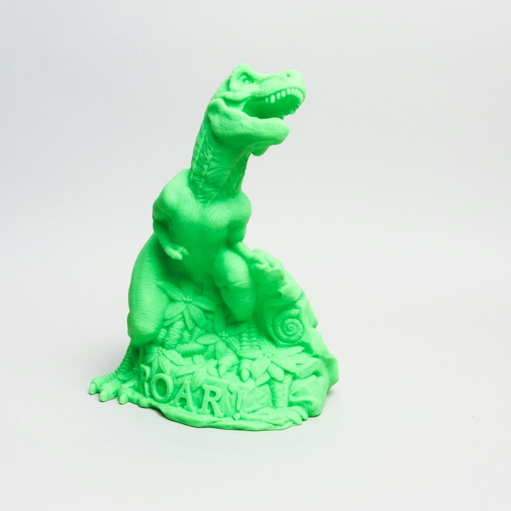 In Fluo Green Dino Roar Lamp by Marke Newton