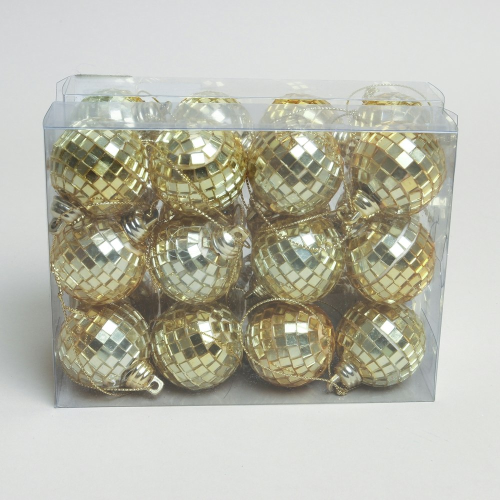 Gold Disco Ball Baubles by Gisela Graham