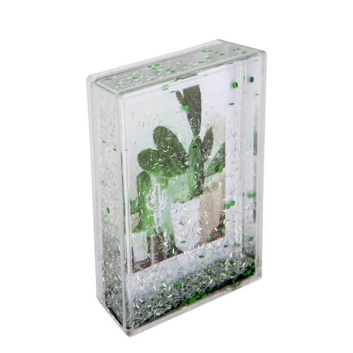 Silver & Green Glitter Rectangle Picture Frame by Sunnylife
