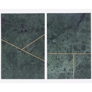 Green Marble Plate Two Designs by House Doctor