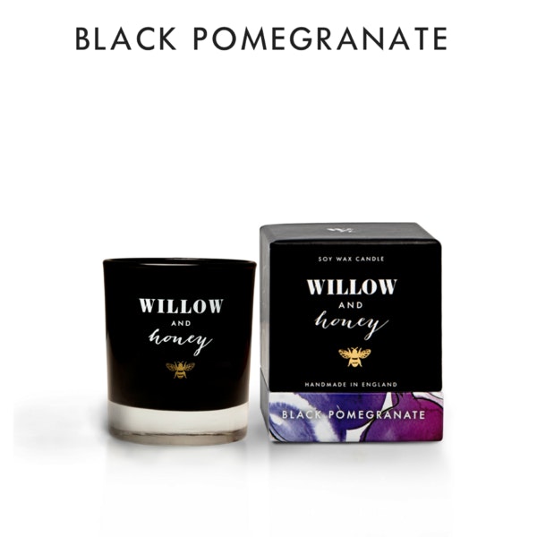 Mini Black Pomegranate Soy Candle by Willow & Honey