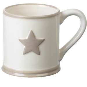 White Star with Beige Star Mug by Parlane