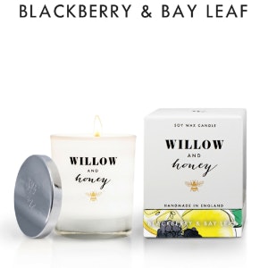 Blackberry And Bay Leaf Wick Soy Candle by Willow & Honey