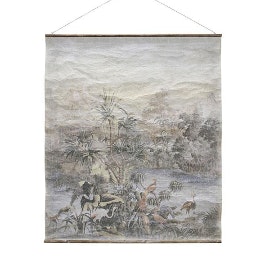 Vintage Wall Chart Jungle Paper Sheet Wall Hanging by CollardManson