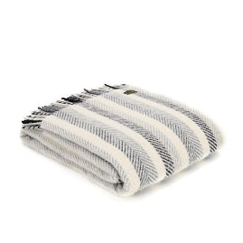 Monochrome Stripe Wool Throw by CollardManson