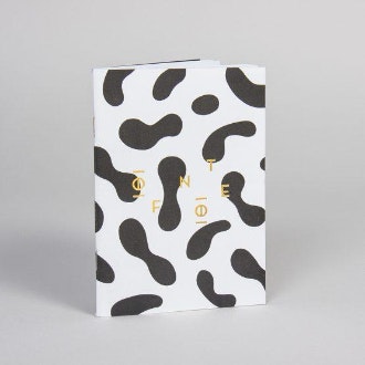 White & Black Wiggle Of Note Notebook by raquel torres